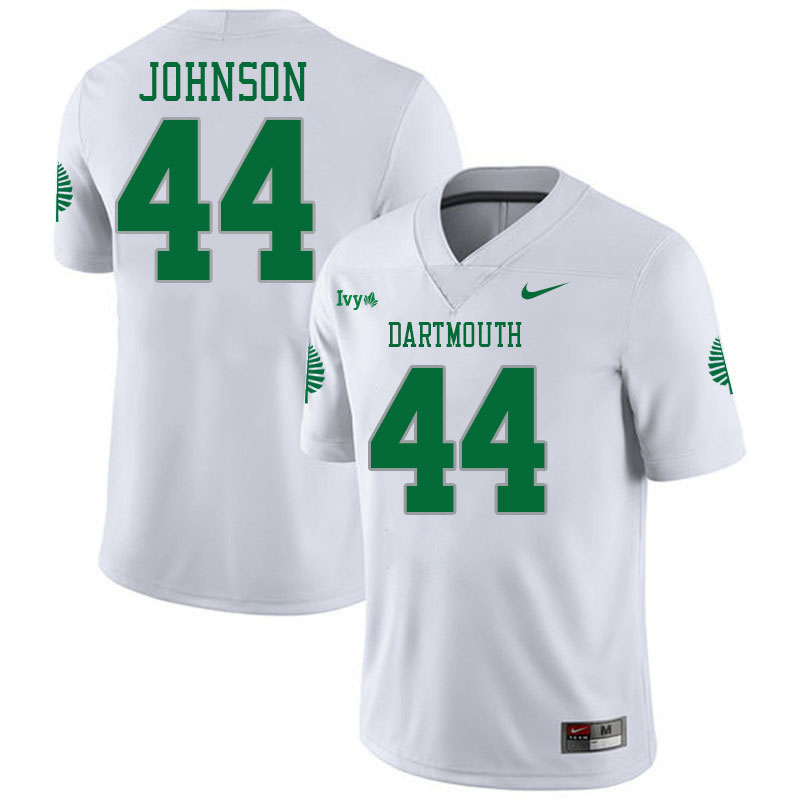 Dartmouth Big Green #44 Joshua Johnson College Football Jerseys,Uniforms Stitched-White